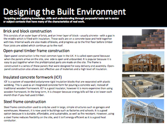Year 11 DEC built environment